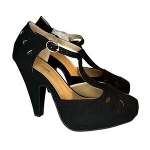 Modcloth Pinup Rockabilly Heels Black 5W